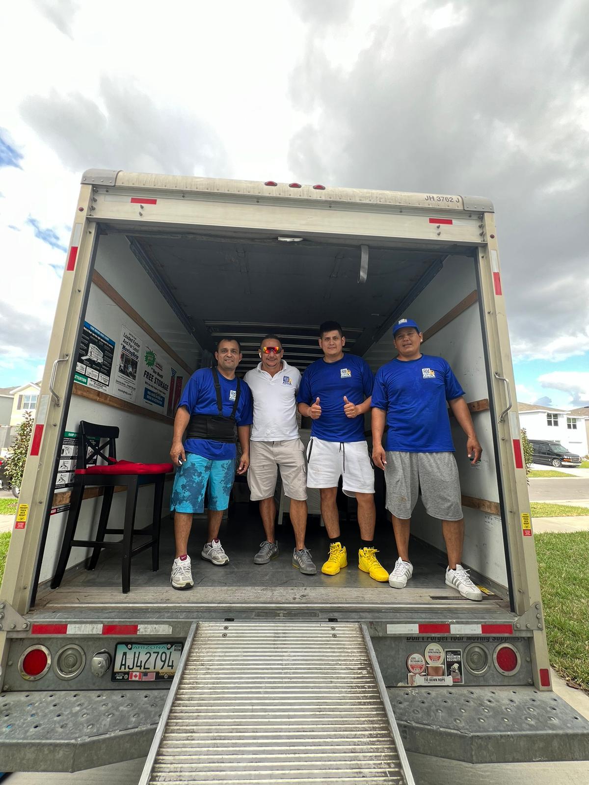 Adela & Brothers movers crew ready for a local move in Tampa Bay FL